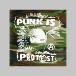 Punk is Protest pánske maskáčové tričko 100 %bavlna 